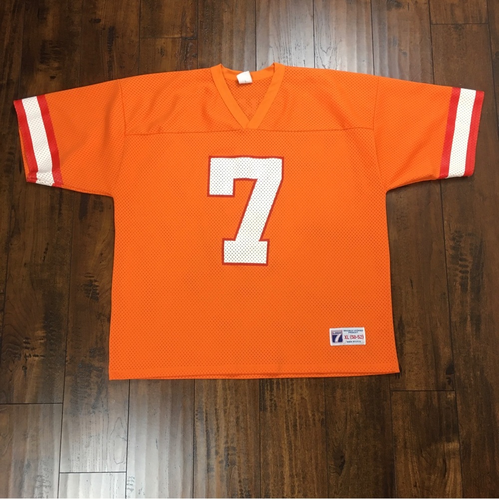 TAMPA BAY BUCCANEERS Logo 7 Jersey #7 Erikson Erickson Size XL Creamsicle VTG